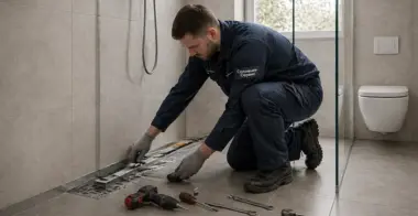 Установка трапа под душ